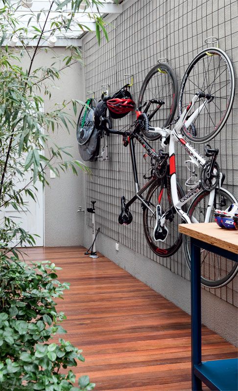 Grid para pendurar bicicletas e equipamentos