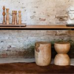 Aparador madeira e metal